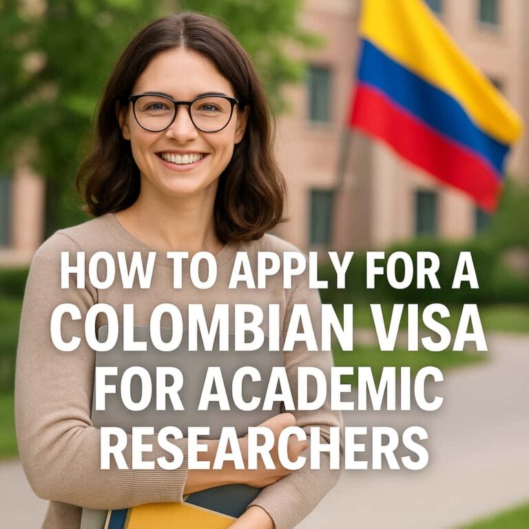 how to apply for a colombia visa for acamedic researchers
